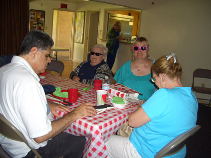 CCB members relax and enjoy talk